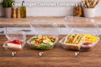 Clear Plastic Deli Containers – 8oz to 32oz Hinged & Flat Lid
