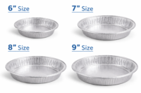 Round Aluminum Foil Pans – 6”, 7”, 8”, 9” Disposable Baking Pans