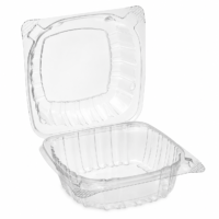 Clear Hinged Deli Containers – 5” & 6” Disposable Plastic Food Storage Containers with Secure Lid, Leak Resistant & Crystal Clear Design (500 Pieces)