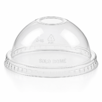 Dome Lids for PET Cups – Disposable Drink Cup Lids (12–24oz Cups)