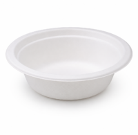 Eco-Friendly White Bagasse Bowls – Disposable Biodegradable Food Containers (Microwave Safe, Leak-Resistant)