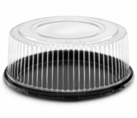 Black Catering Tray with Dome Lid – 12”, 16”, 18” Disposable Party Platters